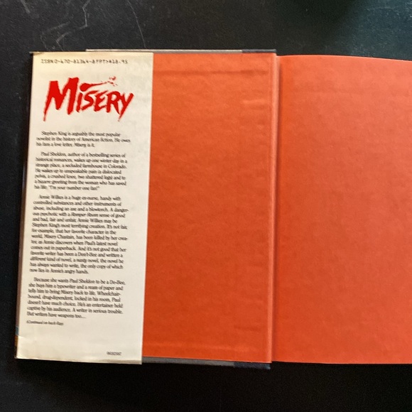 FIRST EDITION Stephen King's Misery Published in 1987 - Picture 2 of 9